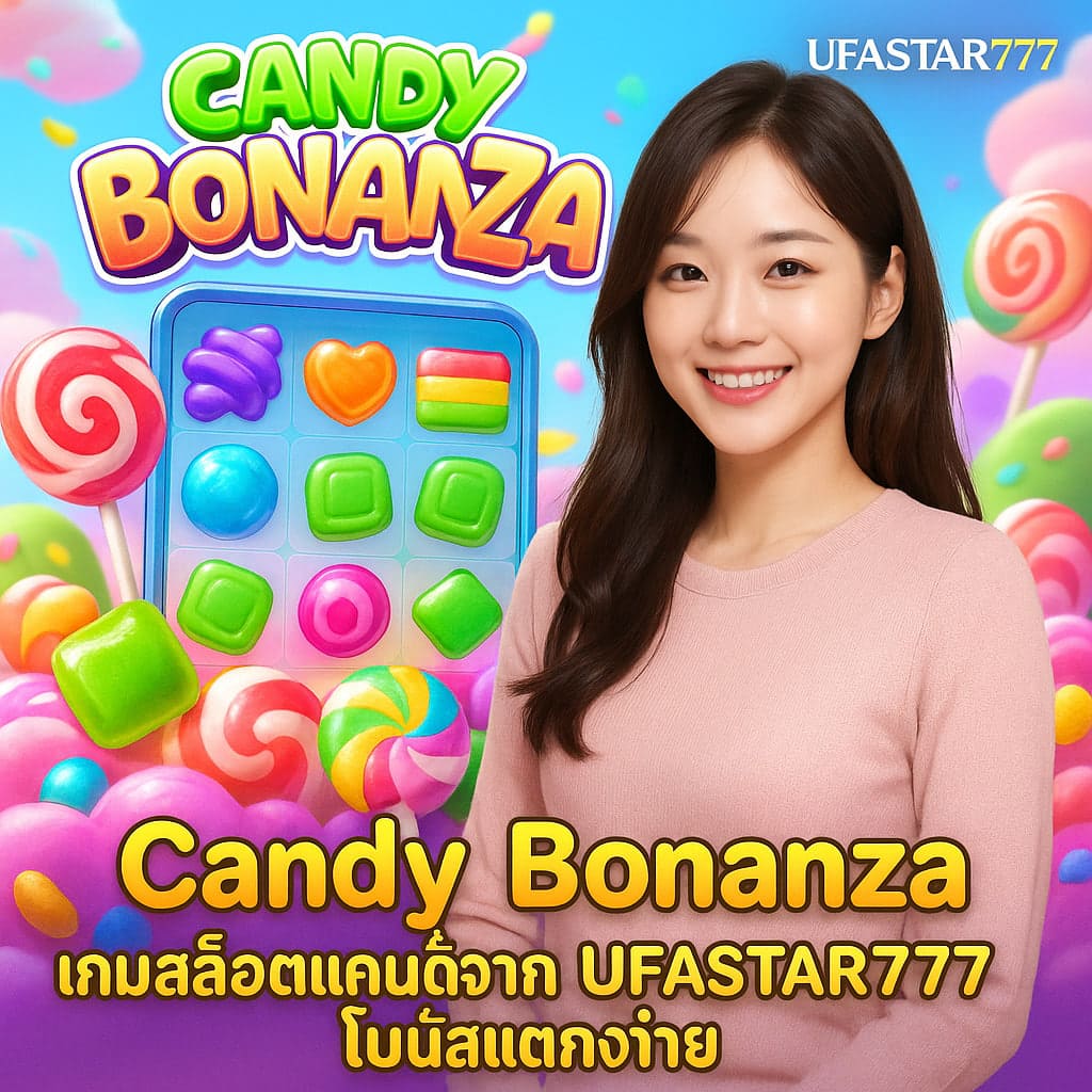 Candy Bonanza สล็อตขนมหวาน UFASTAR777 แตกง่ายทุกสปิน