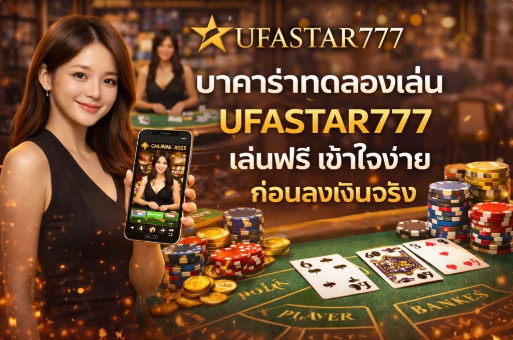 บาคาร่าทดลองเล่น UFASTAR777 เล่นฟรี เข้าใจง่าย ก่อนลงเงินจริง